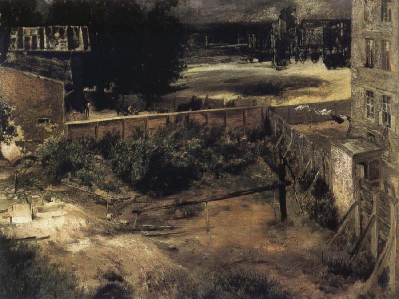 Adolph von Menzel Rear Courtyard and House